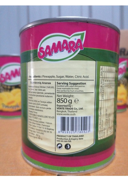 Kolay Açılır Ananas Konservesi 850 gr