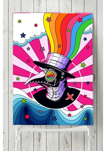 Colorful Plague, Veba Psychedelic Indie Tarzı Poster