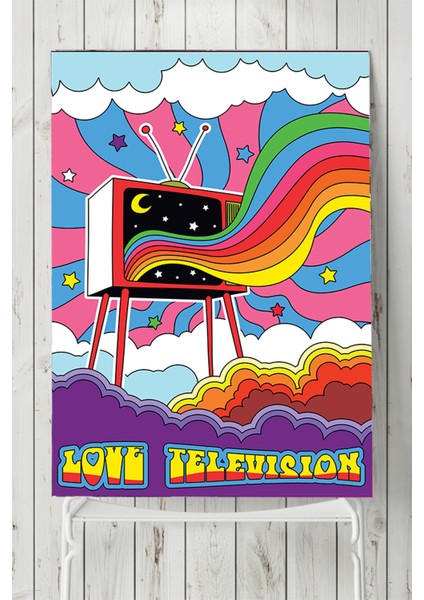 Love Television Psychedelic Indie Tarzı Poster