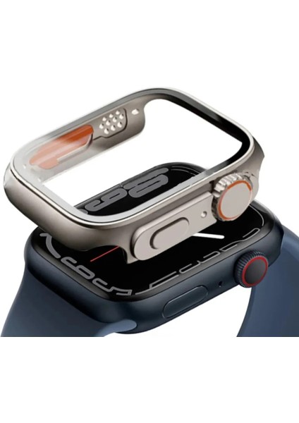 Apple Için Ultra Yükseltme Temperli Cam Kapak 8 7 6 5 4 3 2 1 Görünüm Değişikliği ULTRA49MM Çerçeve Ap