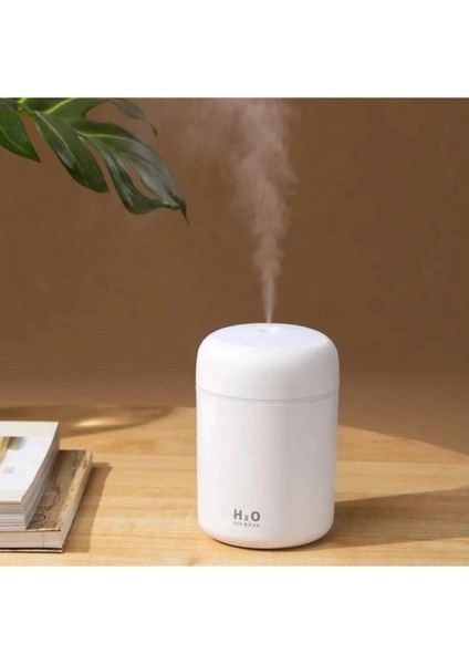Stfast H2O Humidifier 300 ml Oda-Araç Ulrasonik Hava Nemlendirici ve Buhar Makinesi Aroma Difüzörü H2O