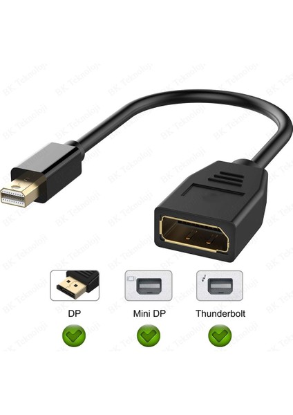 Mini Displayport Erkek - Displayport Dişi 4K Çevirici Kablo fiyatları
