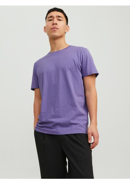 Slim Fit Mor Erkek T-Shirt 12156101