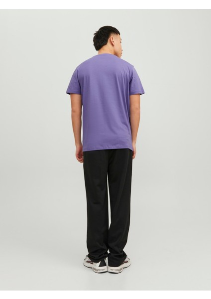 Slim Fit Mor Erkek T-Shirt 12156101