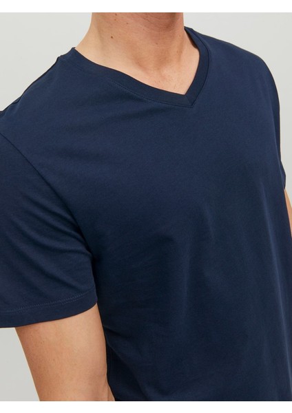 V Yaka Lacivert Erkek T-Shirt 12156102 modelleri