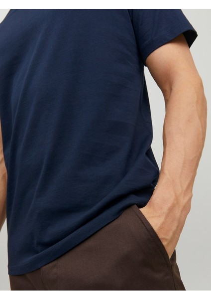 V Yaka Lacivert Erkek T-Shirt 12156102 fırsatları