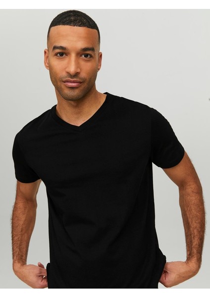 V Yaka Siyah Erkek T-Shirt 12156102 fiyatları