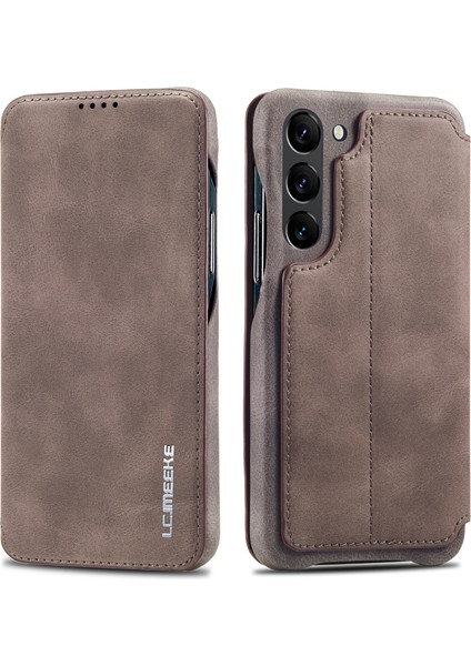 Samsung Galaxy S23 Toz Geçirmez Cep Telefonu Kapağı Pu Deri Standı Telefon Kasası ile Kart Yuvası (Yurt Dışından)