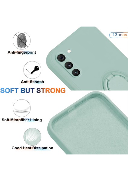 Samsung Galaxy S23 Yüzük Kickstand Telefon Tepkisi Için Sıvı Silikon Telefon Kılıf (Yurt Dışından) fiyatları