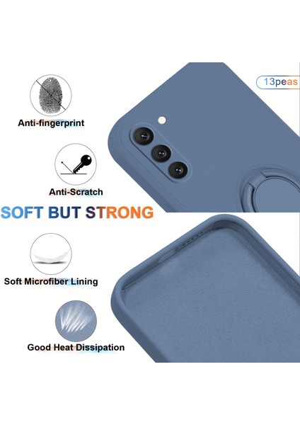 Samsung Galaxy S23 Yüzük Kickstand Telefon Tepkisi Için Sıvı Silikon Telefon Kılıf (Yurt Dışından) fiyatları