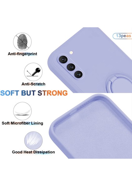 Samsung Galaxy S23 Yüzük Kickstand Telefon Tepkisi Için Sıvı Silikon Telefon Kılıf (Yurt Dışından) fiyatları