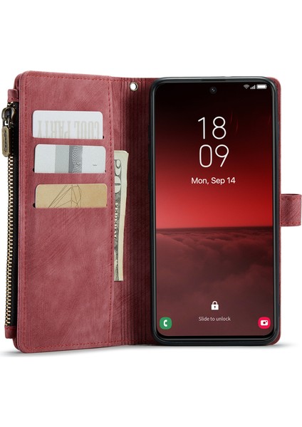 Samsung Galaxy S23 Pu Deri Fermuarı Cep Kılıf Kart Yuvaları Stand Telefon Kapağı (Yurt Dışından) fiyatları