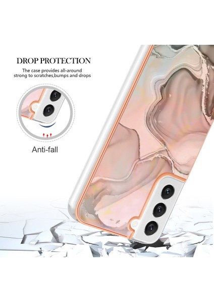 Samsung Galaxy S23 Için Koruyucu Yumuşak Tpu Telefon Kılıfı Yb Imd Serisi-16 Stil E 2.0mm Anti-Drop Elektrokaplama Mermer Deseni Imd Arka Kapak (Yurt Dışından) indirimleri