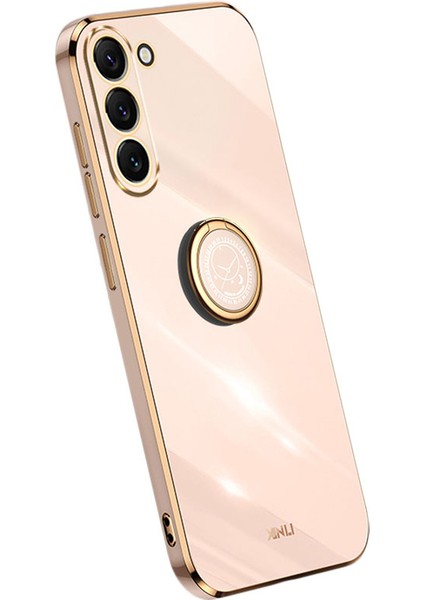 Samsung Galaxy S23 Yüzük Kickstand Tpu Cep Telefonu Kapağı Şok Geçirmez Elektraplatma Geri Kılıf (Yurt Dışından)