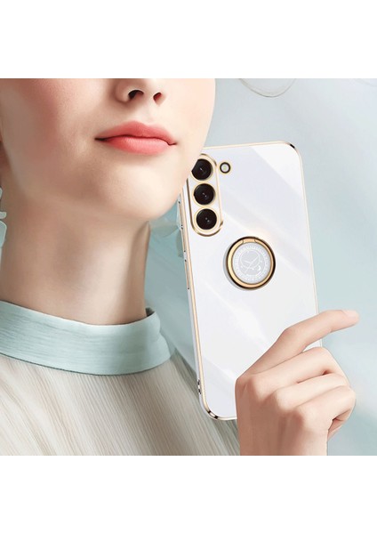 Samsung Galaxy S23 Yüzük Kickstand Tpu Cep Telefonu Kapağı Şok Geçirmez Elektraplatma Geri Kılıf (Yurt Dışından) fırsatları