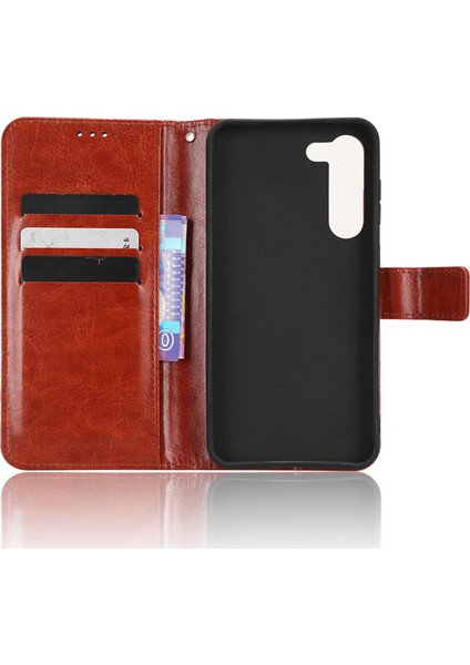 Samsung Galaxy S23 Çılgın At Dokusu Pu Deri Flip Telefon Kılıfı Cüzdan Stand Kapağı Kayış (Yurt Dışından) indirimleri