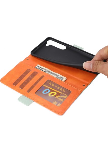 Samsung Galaxy S23 Için Telefon Deri Kılıfı, Üç Renkli Ekleme Litchi Doku Cep Telefonu Stand Kapak Cüzdanı Kayış (Yurt Dışından) fırsatları