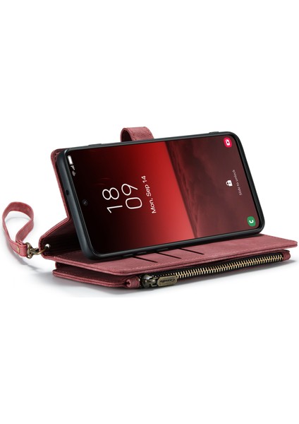 Samsung Galaxy S23 Pu Deri Fermuarı Cep Kılıf Kart Yuvaları Stand Telefon Kapağı (Yurt Dışından) fırsatları