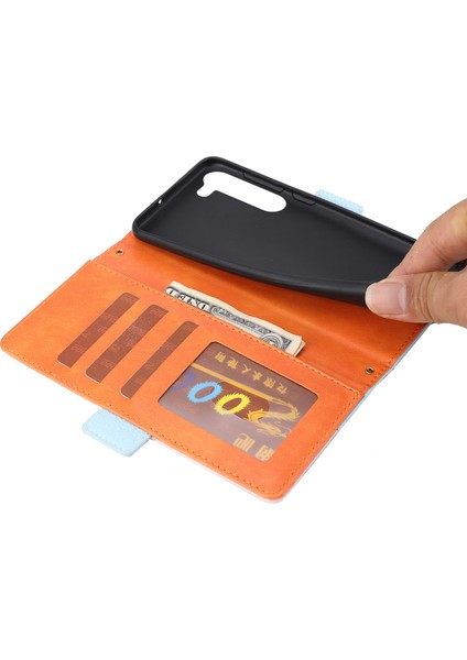 Samsung Galaxy S23 Için Telefon Deri Kılıfı, Üç Renkli Ekleme Litchi Doku Cep Telefonu Stand Kapak Cüzdanı Kayış (Yurt Dışından) fırsatları