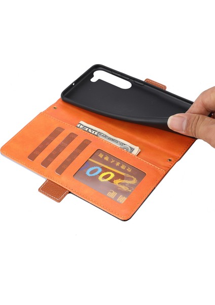 Samsung Galaxy S23 Için Telefon Deri Kılıfı, Üç Renkli Ekleme Litchi Doku Cep Telefonu Stand Kapak Cüzdanı Kayış (Yurt Dışından) fırsatları