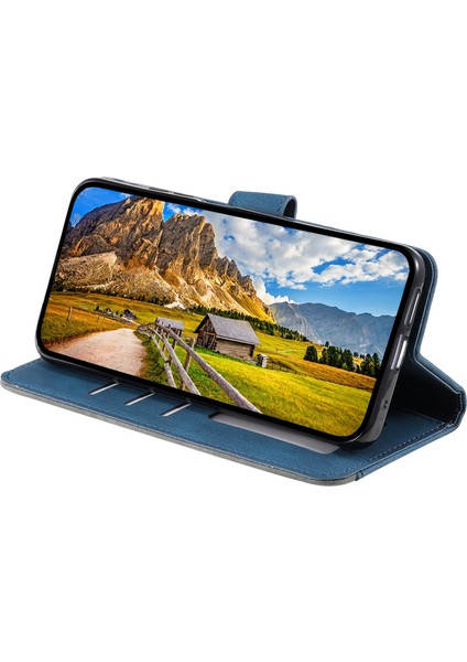 Samsung Galaxy S23 Stand Cüzdan Telefon Kılıfı Ekleme Dikiş Pu Deri + Tpu Kapak (Yurt Dışından)