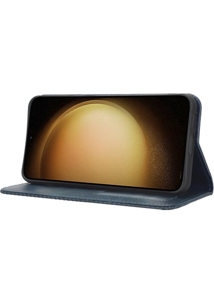 Samsung Galaxy S23 Için Retro Doku Telefon Kılıfı, Pu Deri Stand Cüzdan Cep Telefonu Kapağı (Yurt Dışından) fırsatları
