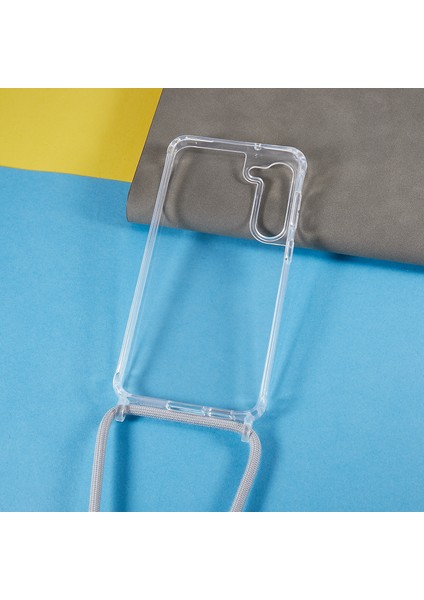 Samsung Galaxy S23 Için Temiz Telefon Kılıfı, Kaymaz Tpu Tampon + Akrilik Geri Telefon Kapağı Lanyard ile (Yurt Dışından) fırsatları