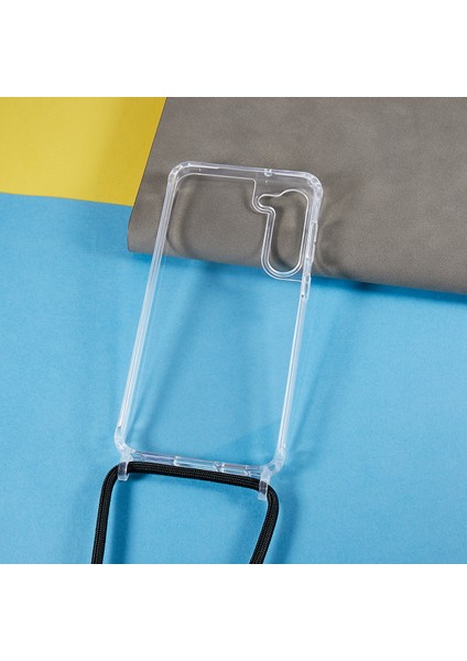Samsung Galaxy S23 Için Temiz Telefon Kılıfı, Kaymaz Tpu Tampon + Akrilik Geri Telefon Kapağı Lanyard ile (Yurt Dışından) fırsatları