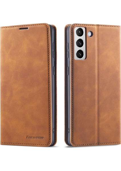 Samsung Galaxy S23 Serisi Şok Geçirmez Telefon Kapağı Standı Skin Dostu Deri Telefon Kasa Cüzdan (Yurt Dışından)