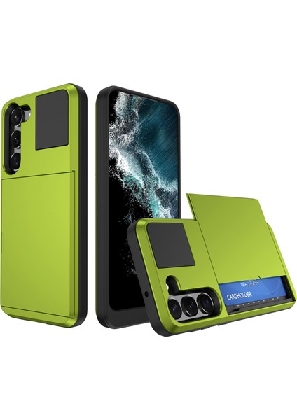 Samsung Galaxy S23 Için Cep Telefonu Kılıfı, Sürgülü Kart Tutucu Pc + Tpu Anti-Damla Kapağı (Yurt Dışından)