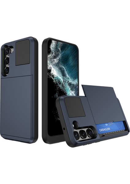Samsung Galaxy S23 Için Cep Telefonu Kılıfı, Sürgülü Kart Tutucu Pc + Tpu Anti-Damla Kapağı (Yurt Dışından)