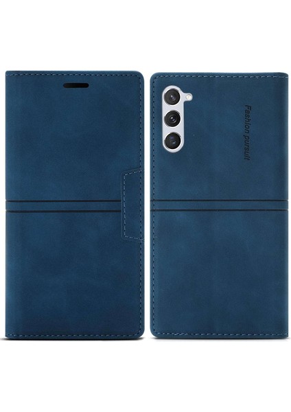 Samsung Galaxy S23 Için 5g Manyetik Otomatik Ahmsorbed Pu Deri Stand Vaka Telefon Cüzdanlı Tam Koruma Kapağı (Yurt Dışından)