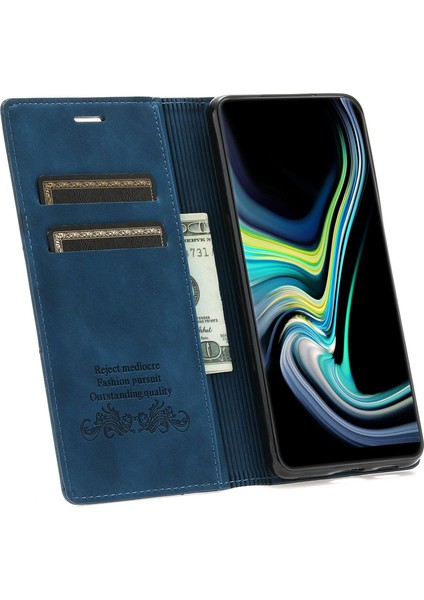 Samsung Galaxy S23 Için 5g Manyetik Otomatik Ahmsorbed Pu Deri Stand Vaka Telefon Cüzdanlı Tam Koruma Kapağı (Yurt Dışından)