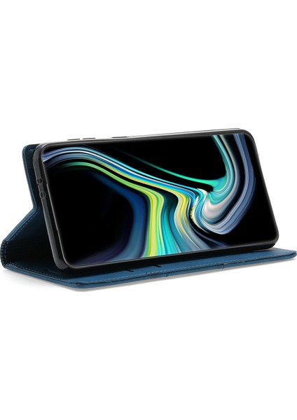 Samsung Galaxy S23 Için 5g Manyetik Otomatik Ahmsorbed Pu Deri Stand Vaka Telefon Cüzdanlı Tam Koruma Kapağı (Yurt Dışından)