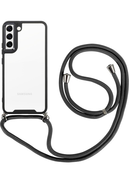 Samsung Galaxy S23 Slip Olmayan Kalın Bitirce Telefon Kılıfı Elektrokaplatma Lens Çerçevesi Şok Geçirmez Mepue Cep Telefon Kapağı Uzun Kordonlu (Yurt Dışından)
