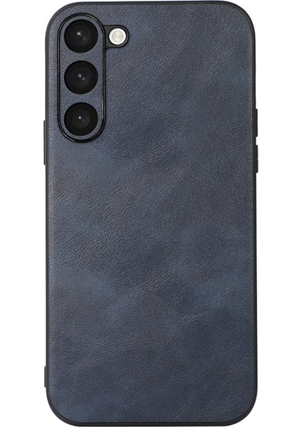 Samsung Galaxy S23 Için Cowhide Doku Pu Deri Kaplama Telefon Kılıfı Sabit Pc Yumuşak Tpu Çizilmeye Dayanıklı Telefon Kapağı (Yurt Dışından)