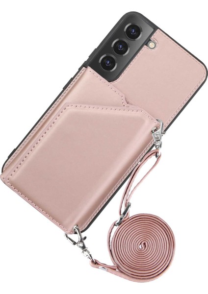 Samsung Galaxy S23 Kickstand Cilt Touch Pu Deri Telefon Kılıf Omuz Çantası Için Kart Tutucu Telefon Kapağı (Yurt Dışından) fırsatları