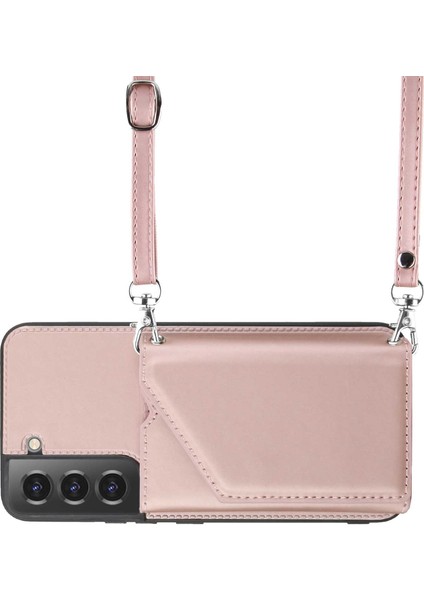 Samsung Galaxy S23 Kickstand Cilt Touch Pu Deri Telefon Kılıf Omuz Çantası Için Kart Tutucu Telefon Kapağı (Yurt Dışından) indirimleri