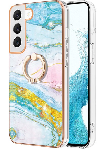 Samsung Galaxy S23 Yüzük Kickstand Tpu Kapak Imd Mermer Desen Elektrapan Cep Telefonu Kılıfı (Yurt Dışından) modelleri