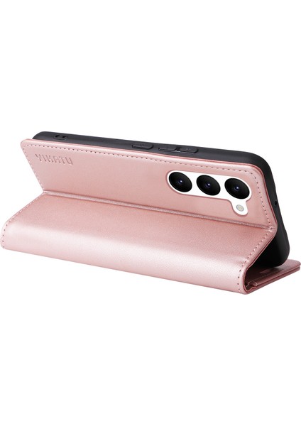Samsung Galaxy S23 Pu Deri Dal Damla Koruma Kılıfı Manyetik Otomatik Kapanış Telefon Stand Cüzdan Kapağı (Yurt Dışından)