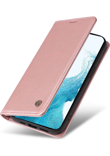 Samsung Galaxy S23 Pu Deri Dal Damla Koruma Kılıfı Manyetik Otomatik Kapanış Telefon Stand Cüzdan Kapağı (Yurt Dışından)