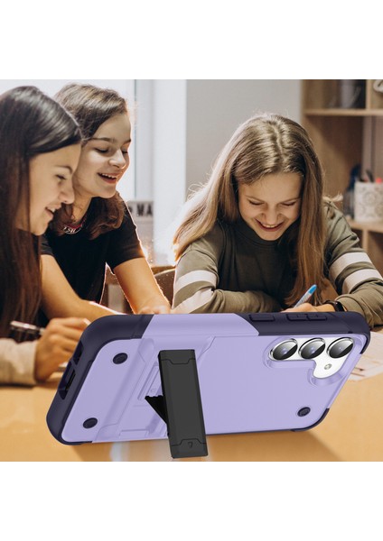 Samsung Galaxy S23, Kickstand Pc+Tpu Koruyucu Cep Telefonu Vaka Işığı Mor/safir (Yurt Dışından) fiyatları