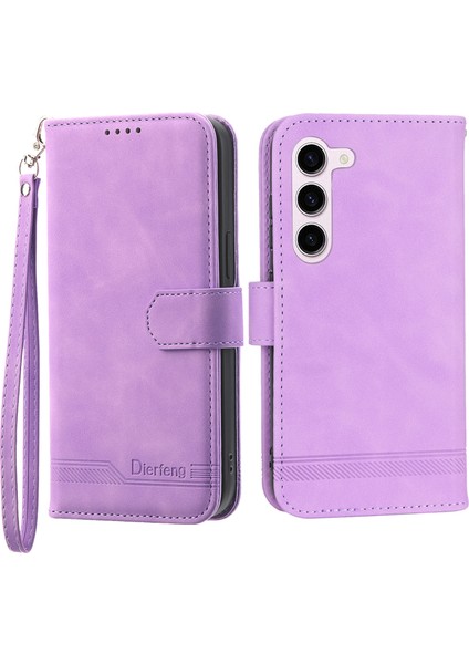 Samsung Galaxy S23, Pu Deri Çizgiler Için Pu Deri Stand Telefon Kılıfı Baskılı Telefon Cüzdan Kapağı (Yurt Dışından) fiyatları