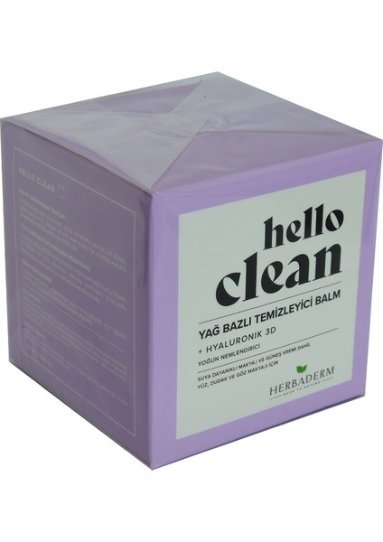 Hello Clean Yüz Dudak ve Göz İçin Yağ Bazlı Temizleyici Balm Hyaluronik 3D 100 ml