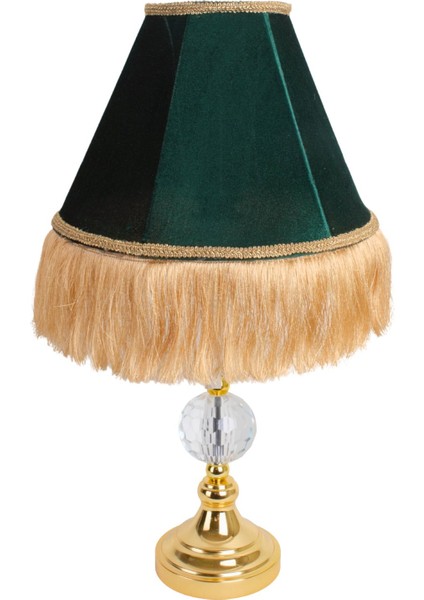 Kristal Ayak Hürrem Abajur Vintage Gold Saçak ABD04226