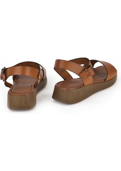 Ziya, Kadın Hakiki Deri Sandalet 1311010 860 Taba modelleri
