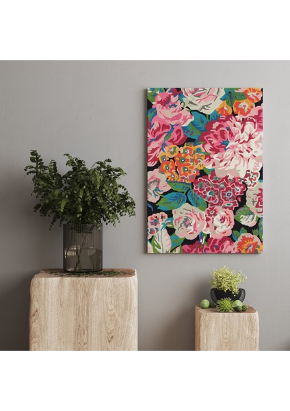 Kanvas Tablo 1100 Floret Şakayık Temalı Renkli 142