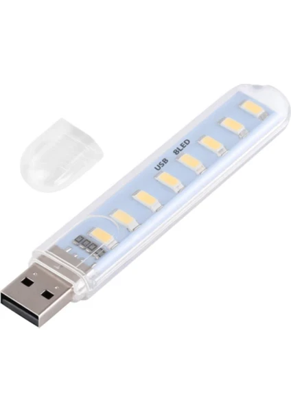 8 LED Beyaz Işık Taşınabilir Mini USB LED Lamba 5730 Smd Kamp Stick LED