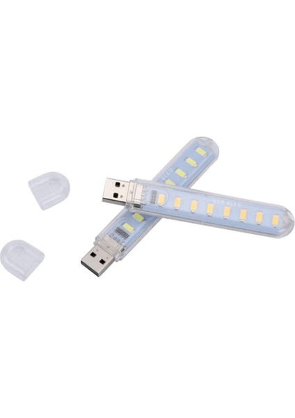 8 LED Beyaz Işık Taşınabilir Mini USB LED Lamba 5730 Smd Kamp Stick LED