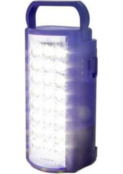 USB Şarj Çıkışlı 24 Ledli 80 Saat Yanan LED Işıldak Telefon Şarj Eden Işıldak 24 Ledli Mavi